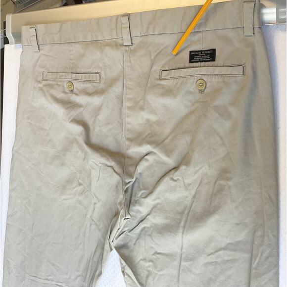 Banana Republic Men Pants 36X32 Khaki Twill Fulton Skinny Chino Button Mid Rise - Picture 4 of 11